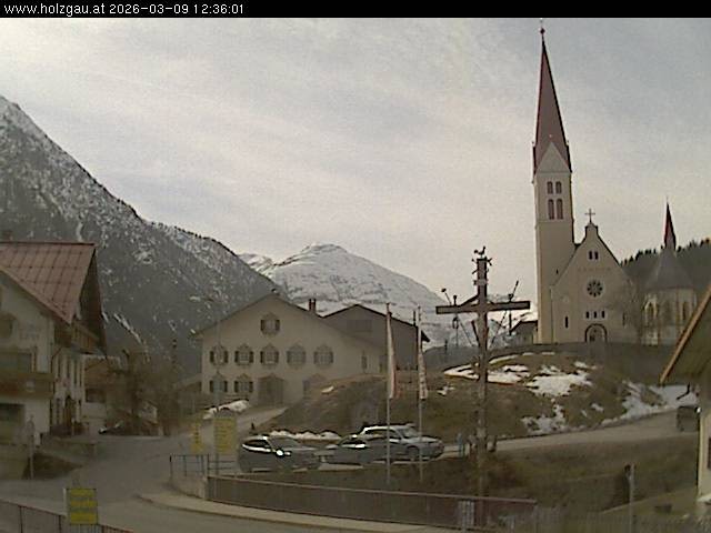 Archiv Foto Webcam Holzgau: Kirche