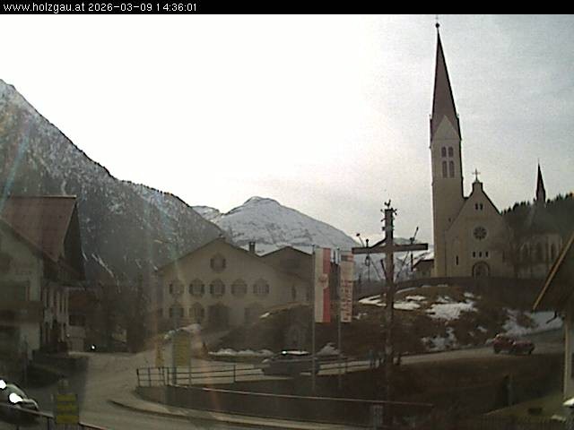 Archiv Foto Webcam Holzgau: Kirche