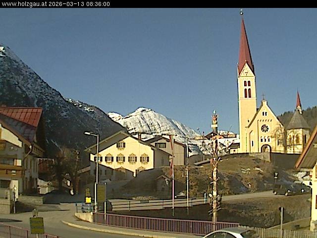 Archiv Foto Webcam Holzgau: Kirche