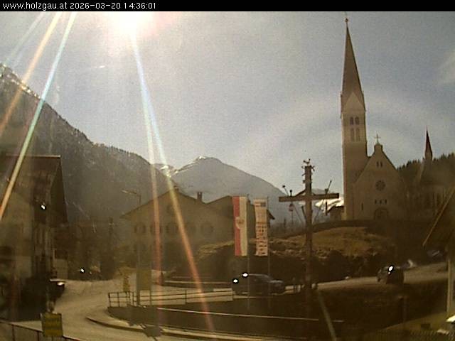 Archiv Foto Webcam Holzgau: Kirche