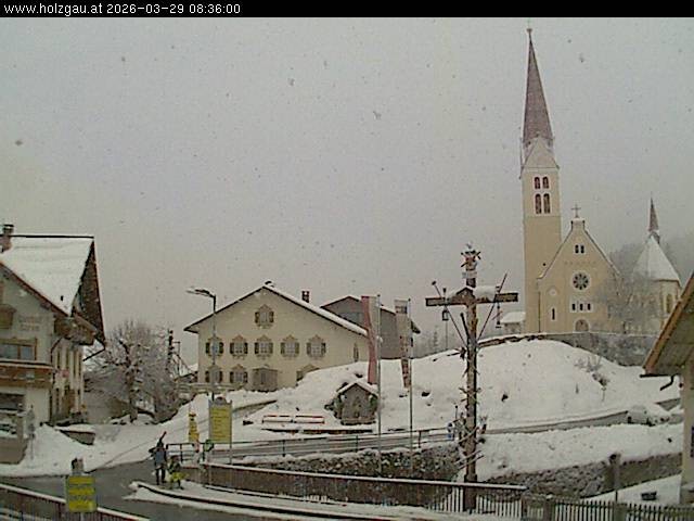 Archiv Foto Webcam Holzgau: Kirche