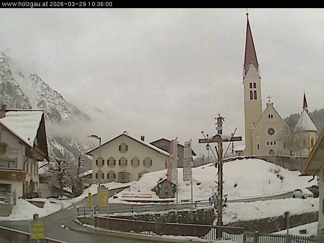 Archiv Foto Webcam Holzgau: Kirche