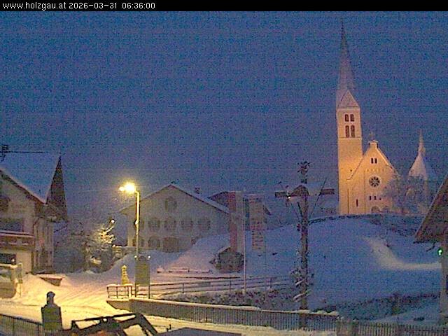 Archiv Foto Webcam Holzgau: Kirche