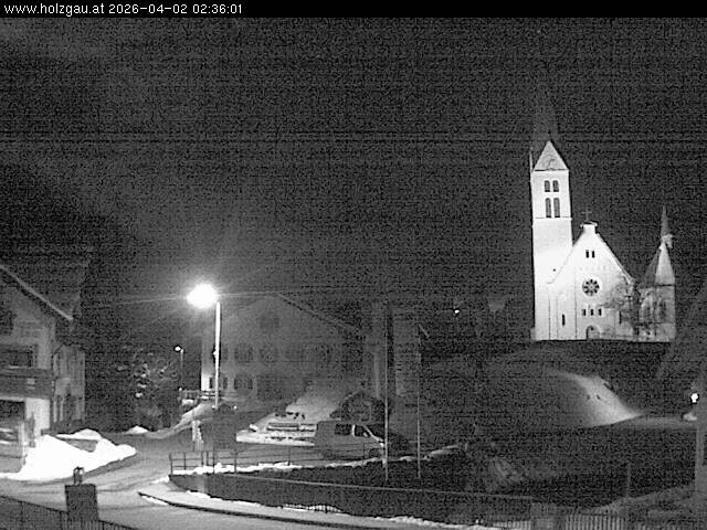 Archived image Webcam Holzgau center: Church