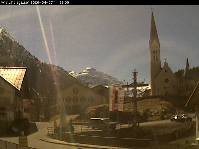 Archiv Foto Webcam Holzgau: Kirche