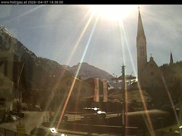 Archiv Foto Webcam Holzgau: Kirche