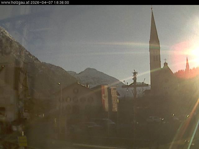 Archiv Foto Webcam Holzgau: Kirche