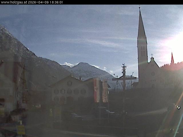 Archiv Foto Webcam Holzgau: Kirche