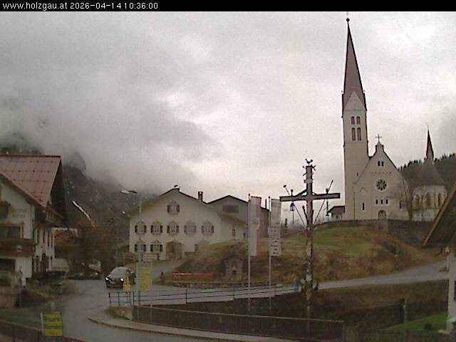 Archiv Foto Webcam Holzgau: Kirche