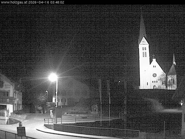 Archived image Webcam Holzgau center: Church