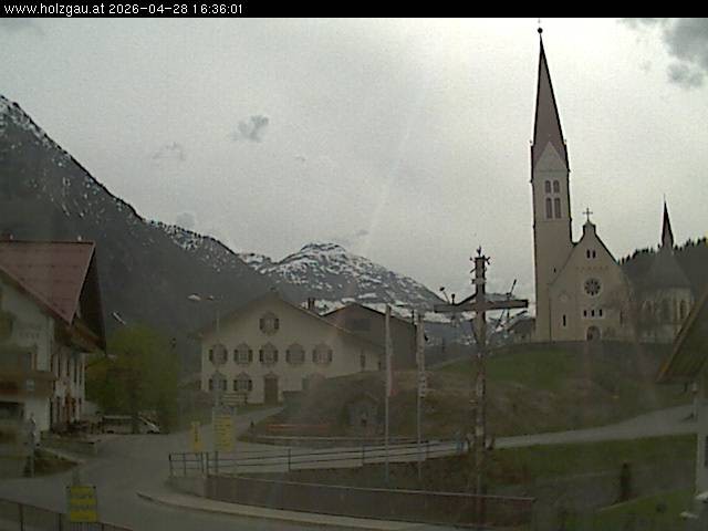 Archiv Foto Webcam Holzgau: Kirche