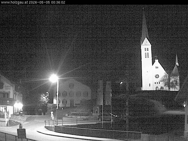 Archived image Webcam Holzgau center: Church