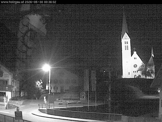 Archived image Webcam Holzgau center: Church