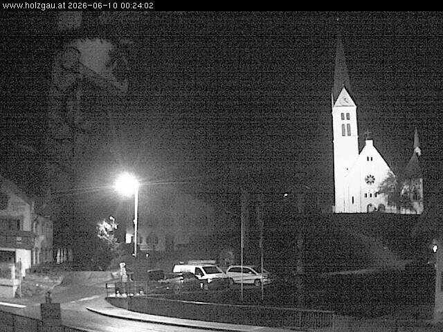 Archived image Webcam Holzgau center: Church