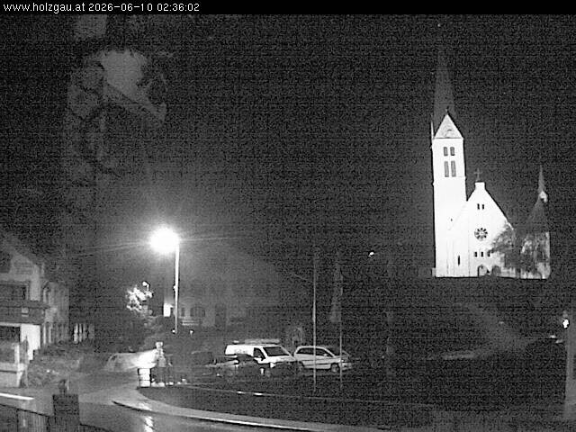 Archived image Webcam Holzgau center: Church