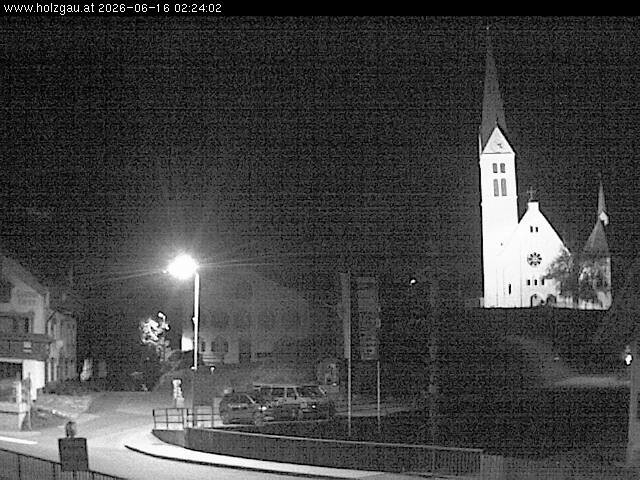 Archived image Webcam Holzgau center: Church