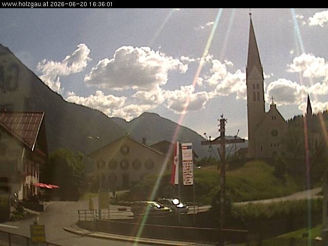 Archiv Foto Webcam Holzgau: Kirche