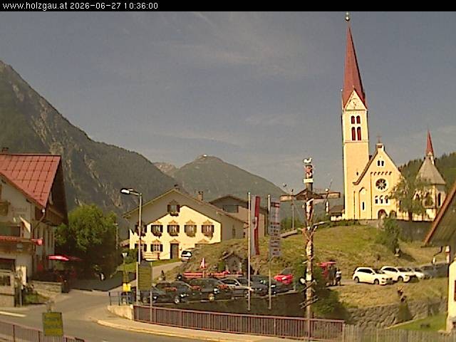 Archiv Foto Webcam Holzgau: Kirche