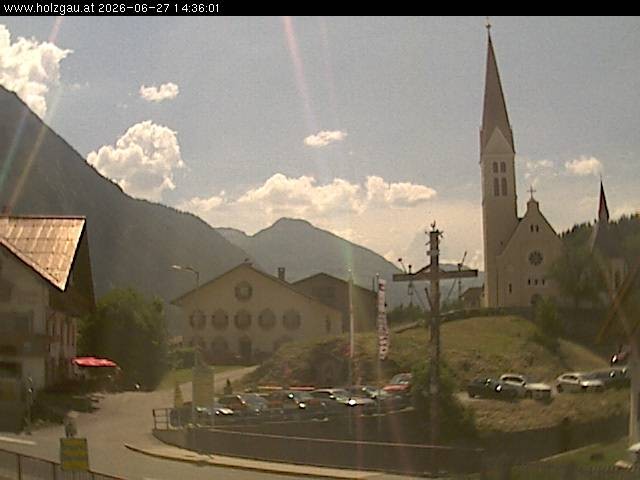 Archiv Foto Webcam Holzgau: Kirche