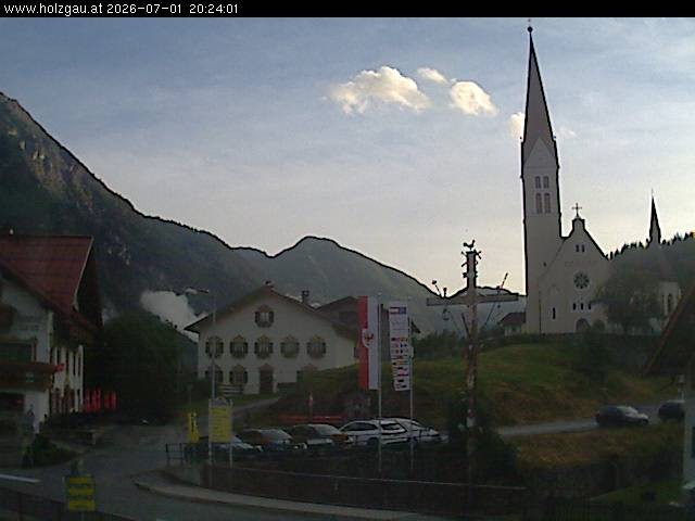 Archiv Foto Webcam Holzgau: Kirche
