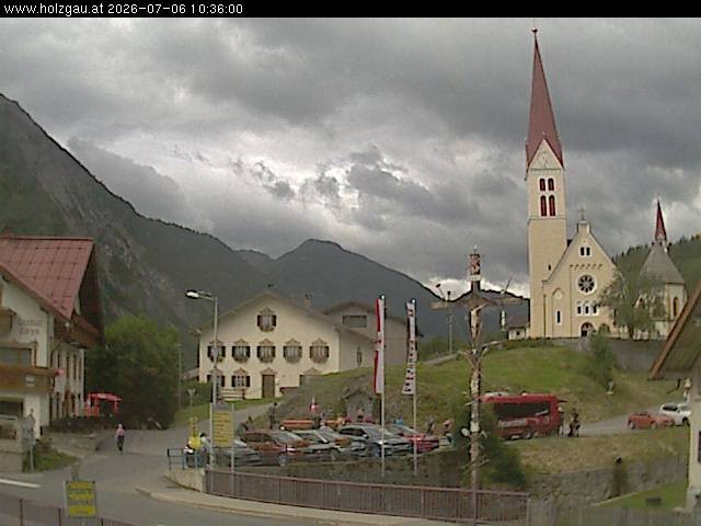Archiv Foto Webcam Holzgau: Kirche