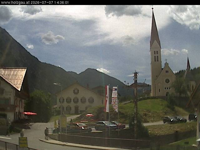 Archiv Foto Webcam Holzgau: Kirche
