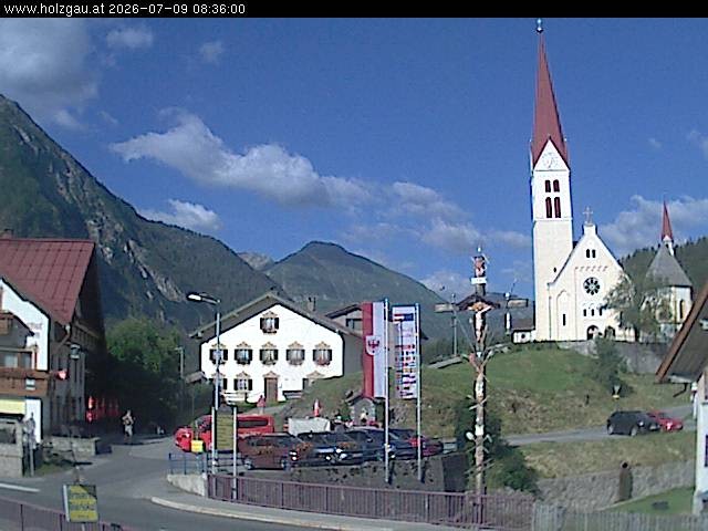 Archiv Foto Webcam Holzgau: Kirche