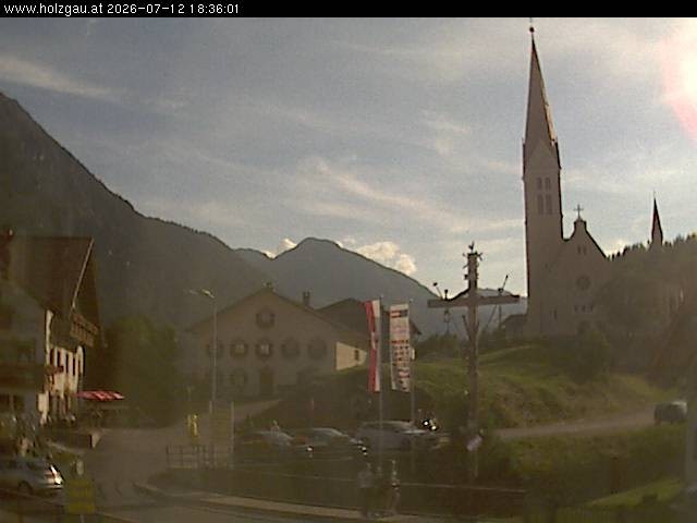 Archiv Foto Webcam Holzgau: Kirche
