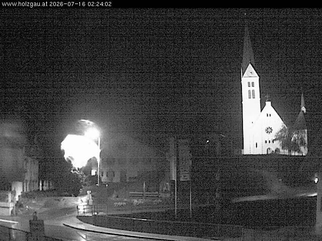 Archived image Webcam Holzgau center: Church
