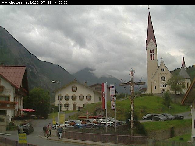 Archiv Foto Webcam Holzgau: Kirche