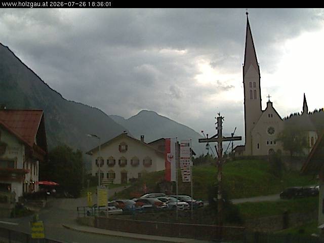 Archiv Foto Webcam Holzgau: Kirche