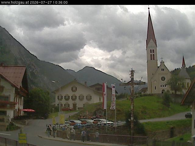 Archiv Foto Webcam Holzgau: Kirche