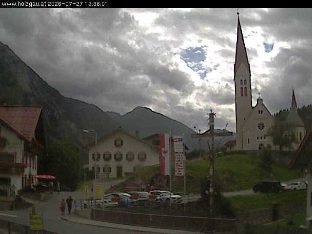 Archiv Foto Webcam Holzgau: Kirche
