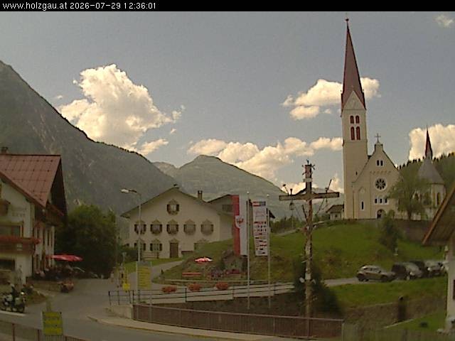 Archiv Foto Webcam Holzgau: Kirche