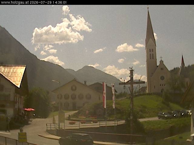 Archiv Foto Webcam Holzgau: Kirche