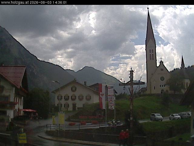 Archiv Foto Webcam Holzgau: Kirche