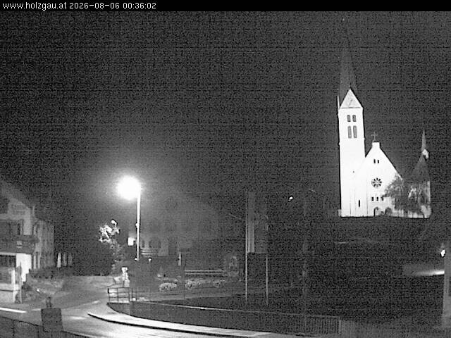 Archived image Webcam Holzgau center: Church