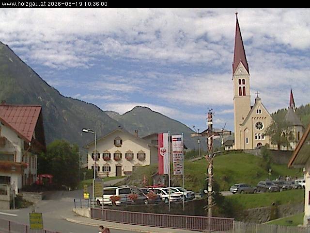 Archiv Foto Webcam Holzgau: Kirche