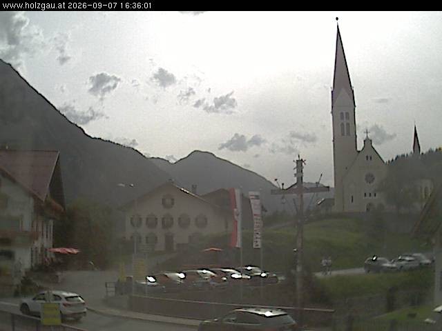 Archiv Foto Webcam Holzgau: Kirche