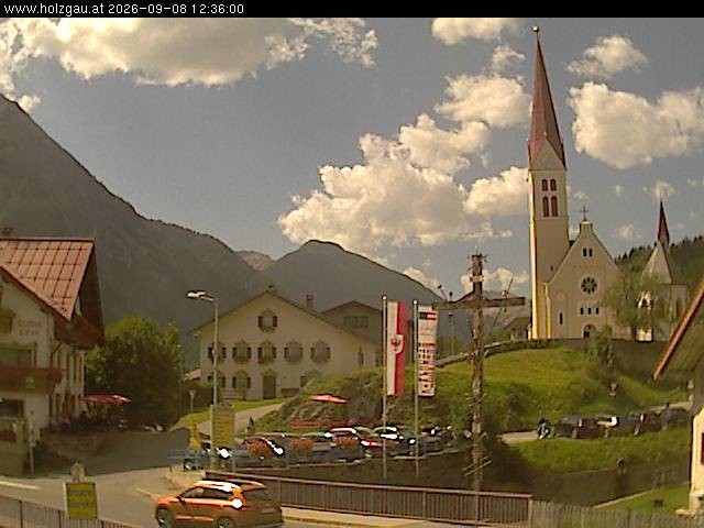 Archiv Foto Webcam Holzgau: Kirche