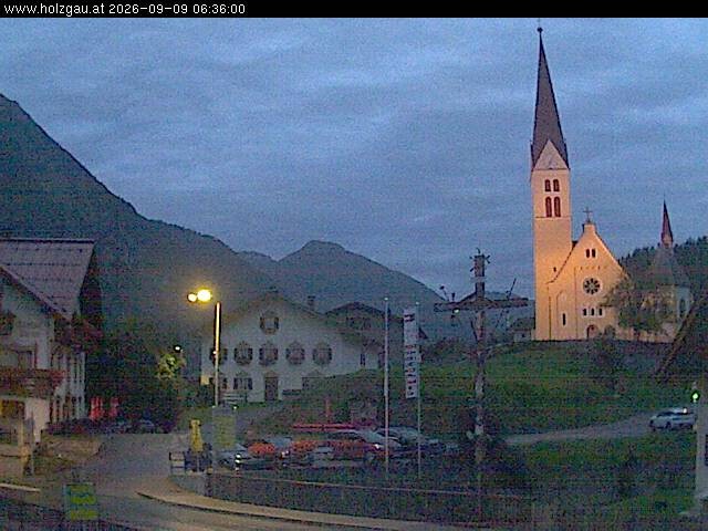 Archiv Foto Webcam Holzgau: Kirche