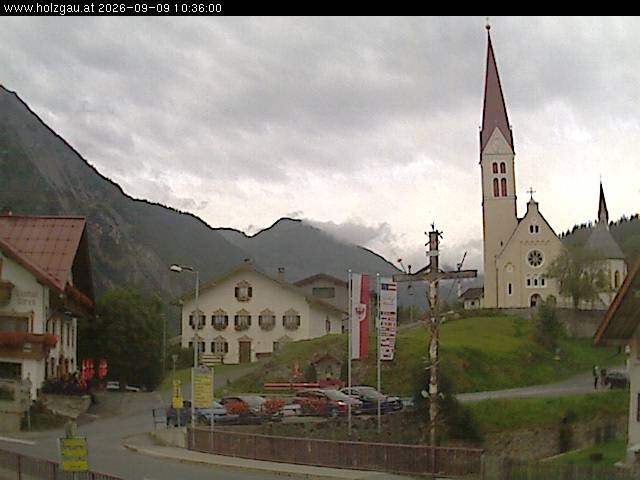 Archiv Foto Webcam Holzgau: Kirche