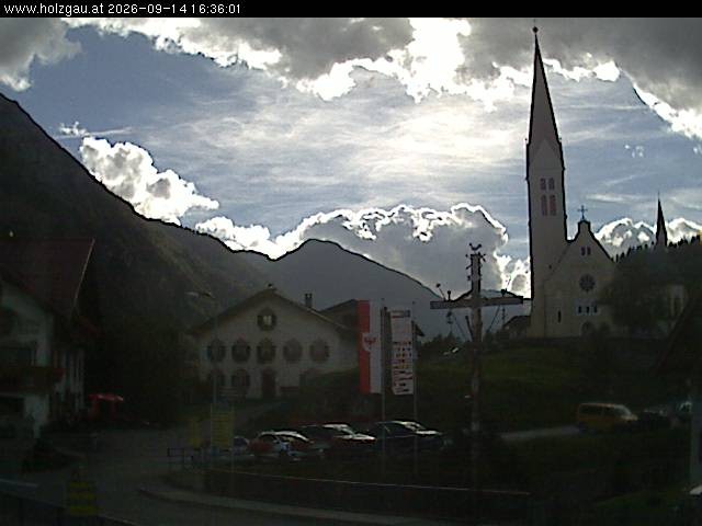 Archiv Foto Webcam Holzgau: Kirche