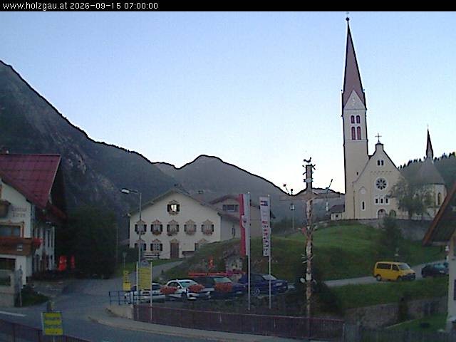 Archiv Foto Webcam Holzgau: Kirche