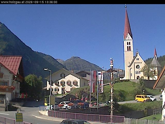 Archiv Foto Webcam Holzgau: Kirche