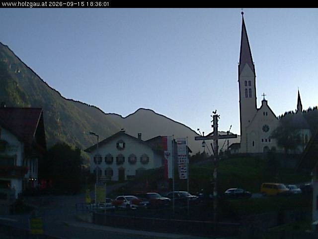 Archiv Foto Webcam Holzgau: Kirche