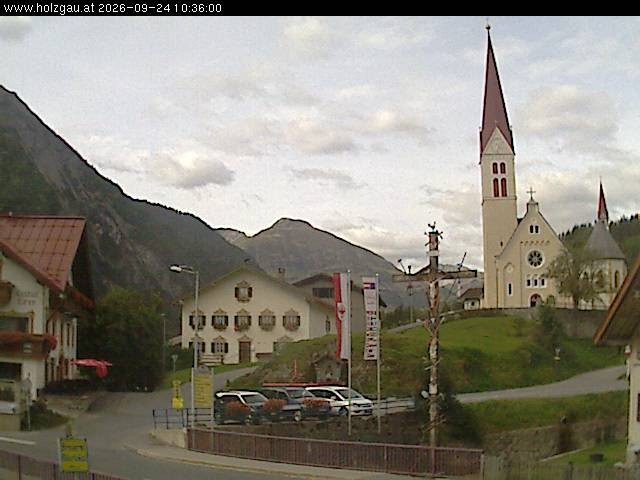 Archiv Foto Webcam Holzgau: Kirche