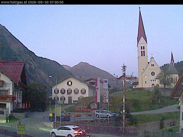 Archiv Foto Webcam Holzgau: Kirche