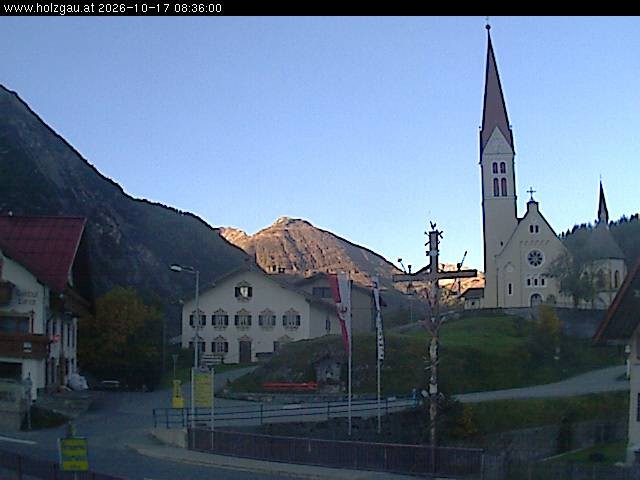 Archiv Foto Webcam Holzgau: Kirche