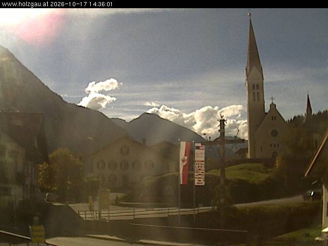 Archiv Foto Webcam Holzgau: Kirche